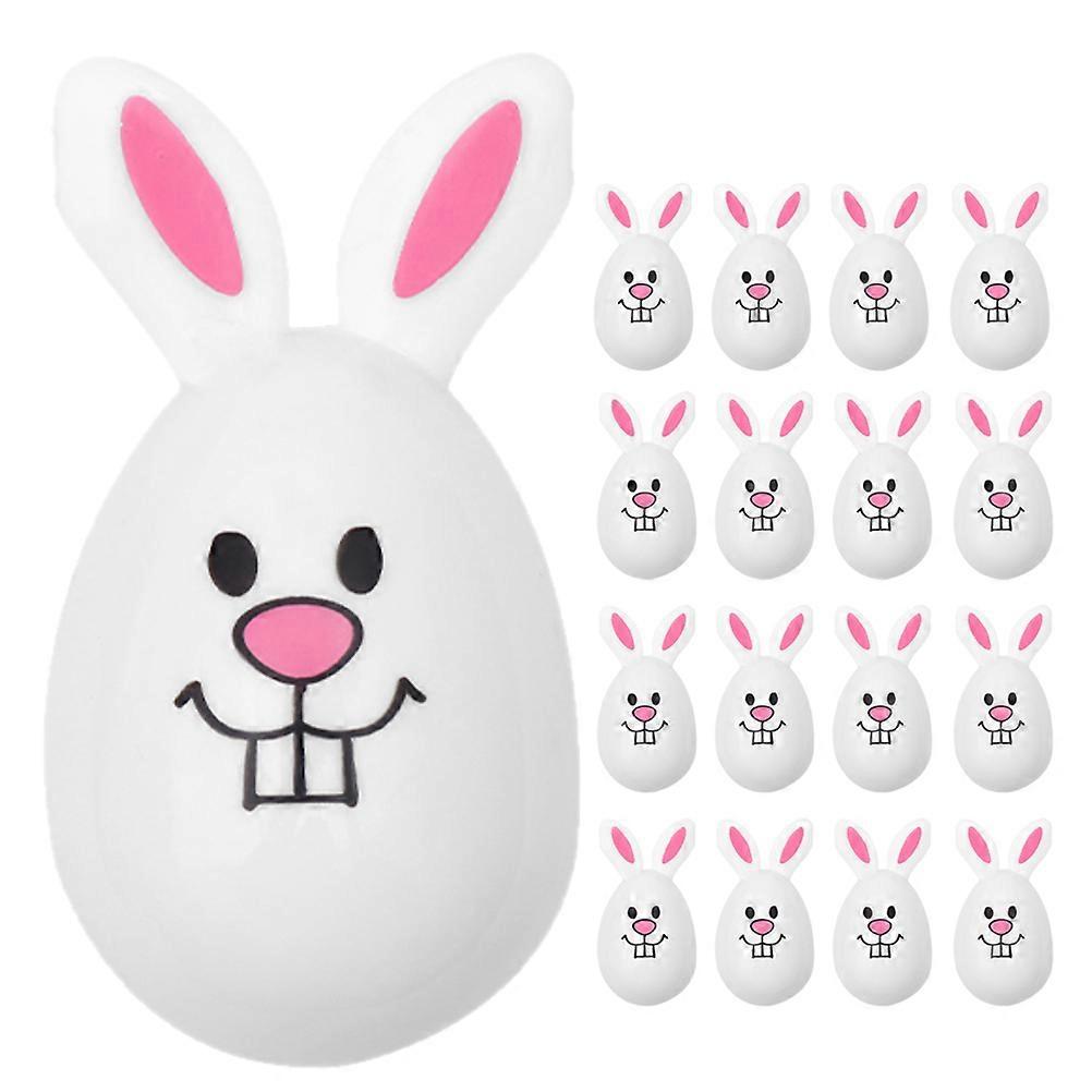Rabbit Shape Easter Egg Fillable Plastic Easter Party Favors 24Pcs