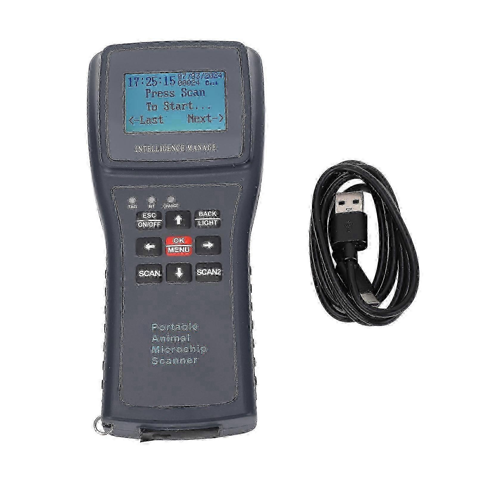 SQLX Pet Scanner Handheld Low Frequency 60000 Records High Accuracy Microchip Reader for Animal Ear Tag Hk