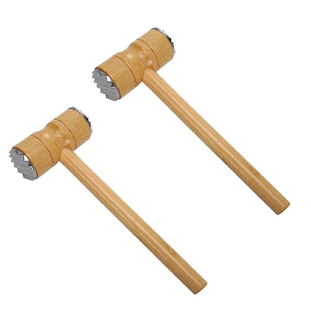 Dual-Sided Meat Tenderizer Breaking Ribs Kitchen Supplies Ergonomic Design 2Pcs