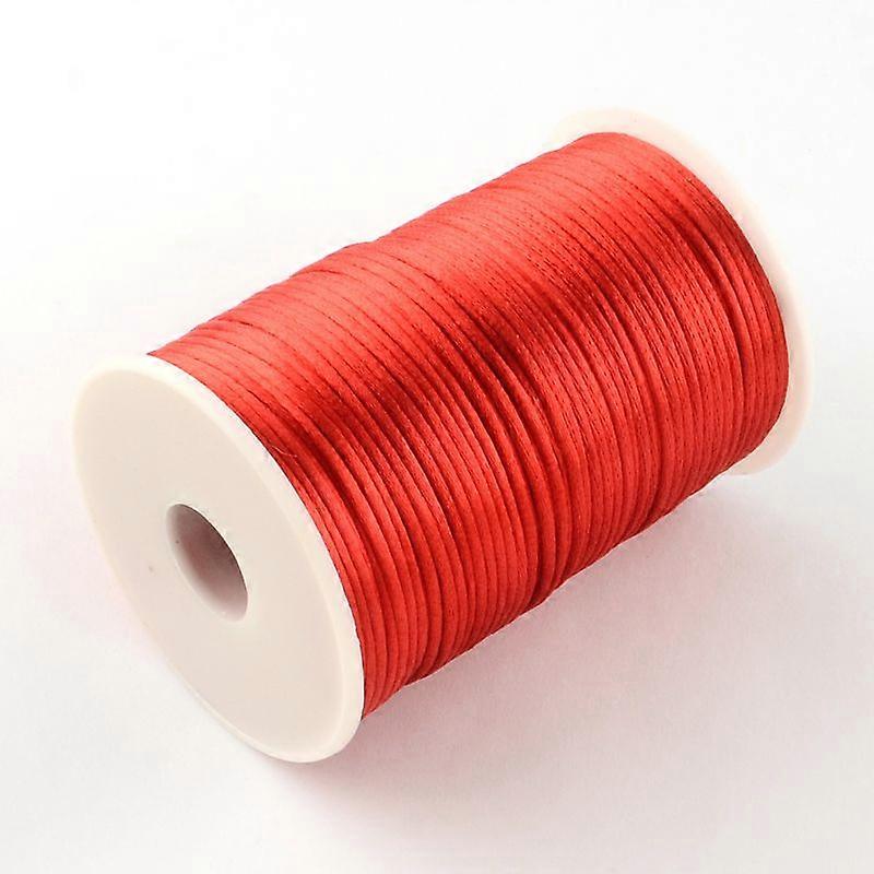 Polyester Cords Red 2mm about 98.42 yards(90m)/roll