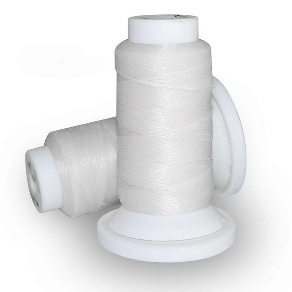 Flat Waxed Polyester Cord for Leather Sewing Stitching White 0.8mm about 54.68 yards(50m)/roll