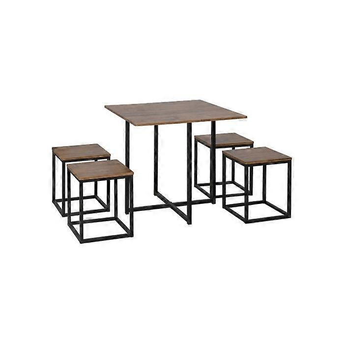4-piece dining room set HOMCOM, suitable for dining rooms, brown