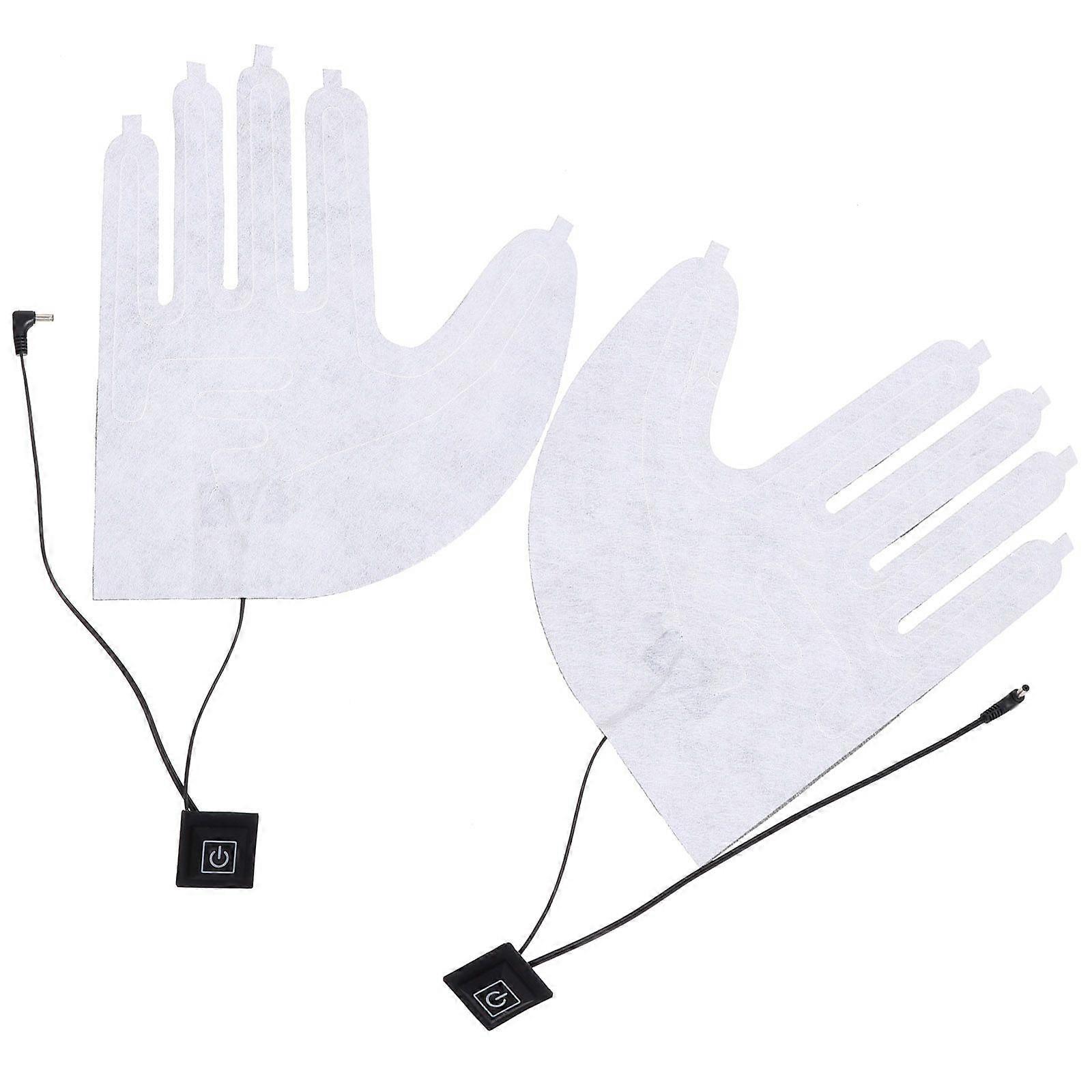 1 Pair Portable Battery Powered Gloves Practical Heating Thermal Gloves Pad