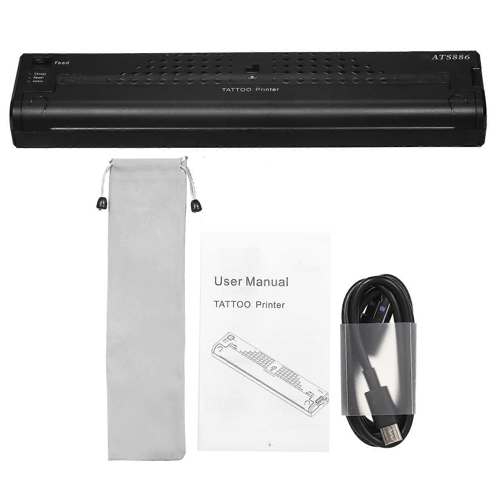 Wireless Tattoo Stencil Printer with Precision Thermal Printing for Android iOS PC Rechargeable