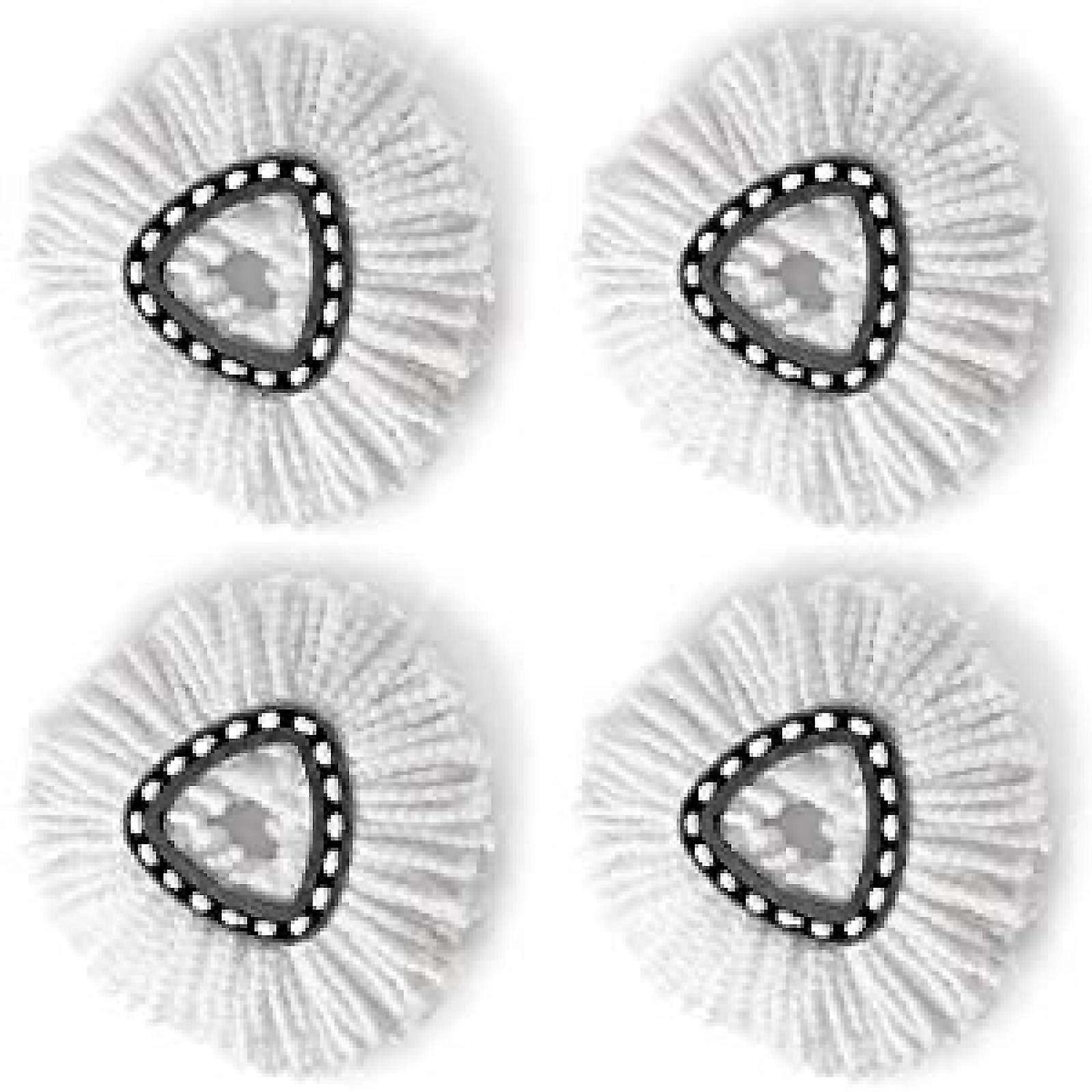 6 Microfiber Mop Head Replacements, Durable Swivel Refills for Wet and Dry Floor Cleaning