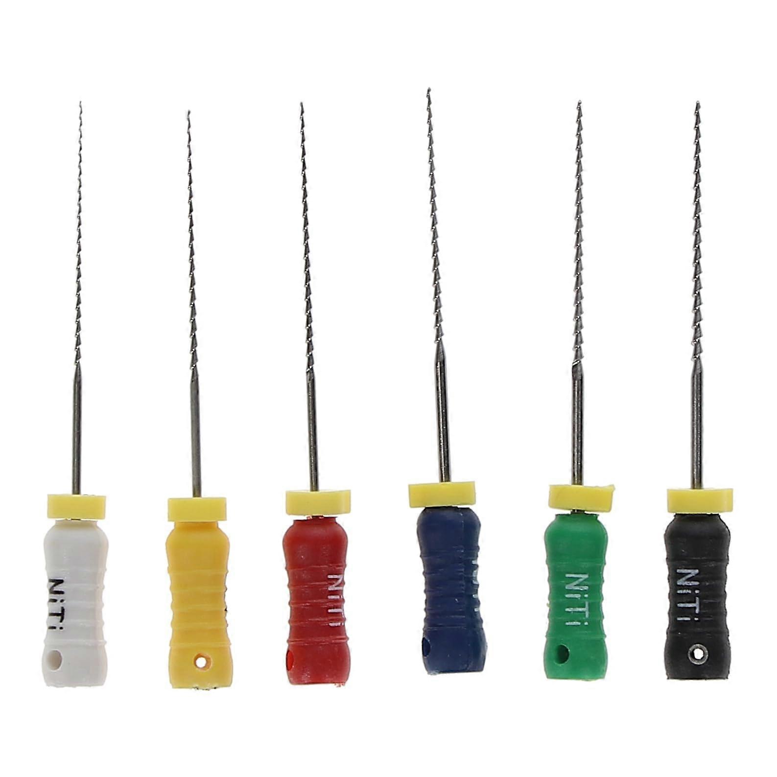 NiTi Hedstrom Endodontic Files 25mm #1540 6 Pack for Precise Root Canal Shaping