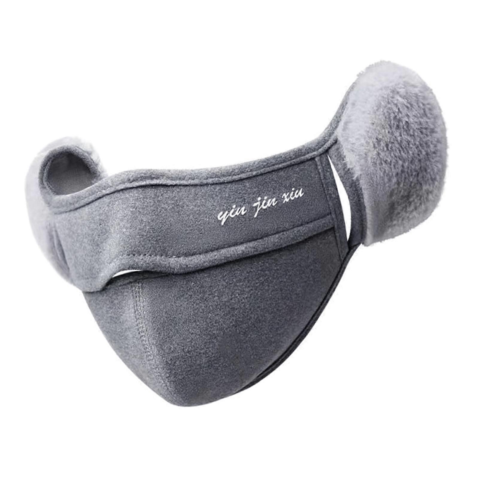 Maschera calda per il viso, per ciclismo all'aperto, traspirante, scaldacollo, antifreddo, invernale, antivento, in pile, grigio chiaro