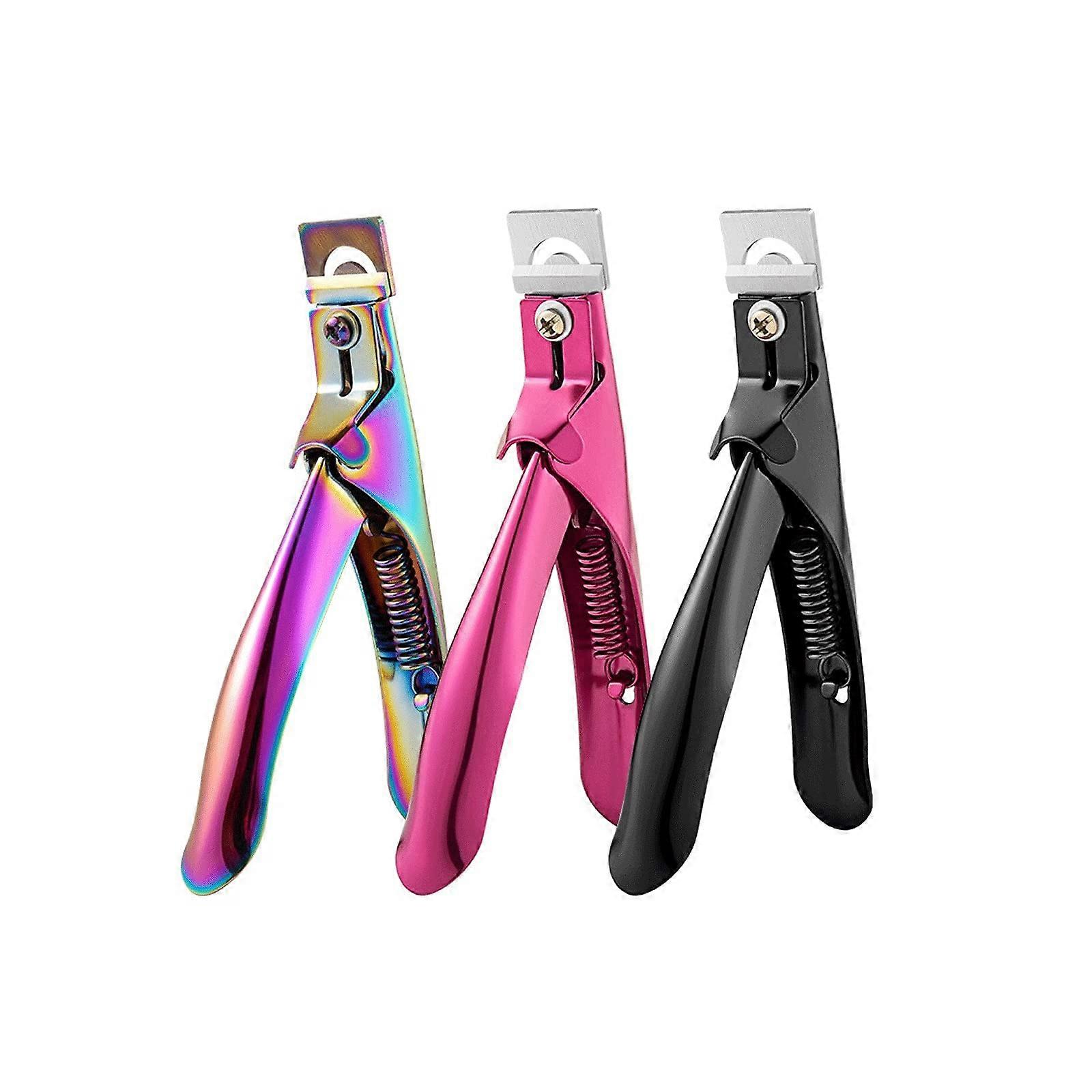 Professional UShaped Stainless Steel Nail Clippers with Precise Cutting and Removable Spring, 3pc
