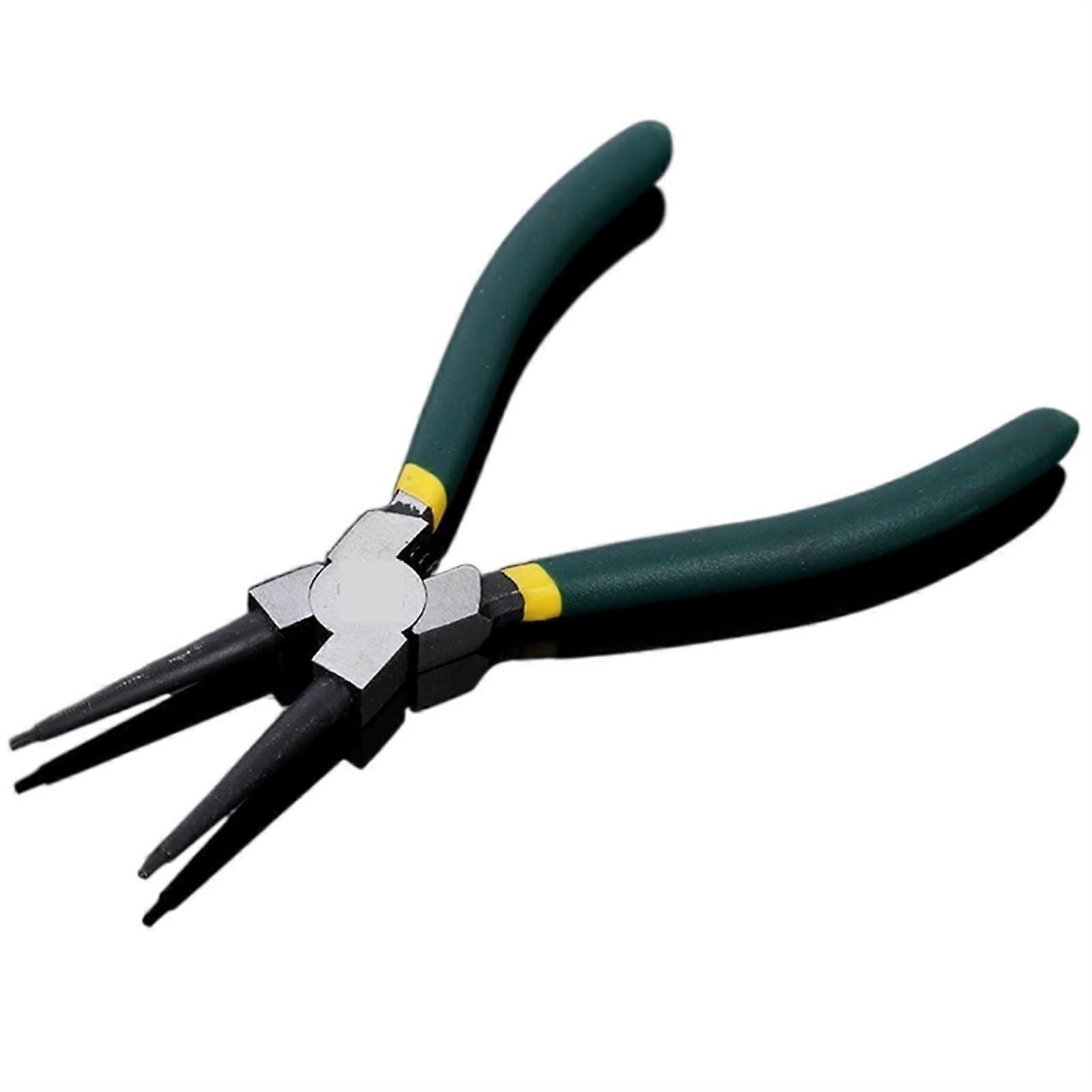 Snap Ring Pliers Set External and Internal Bent Straight Tips Rust Proof Durable Grip 7pcs