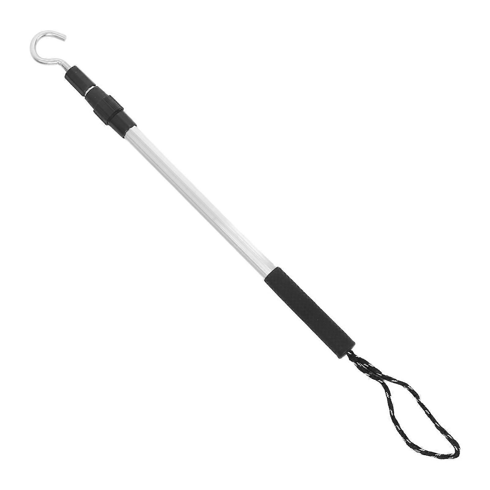 1 Set Attic Pull Down Hook - Telescopic Extension Pole With Hook - Extendable Telescoping Rod - Heavy Duty Rv Awning Opener Pole