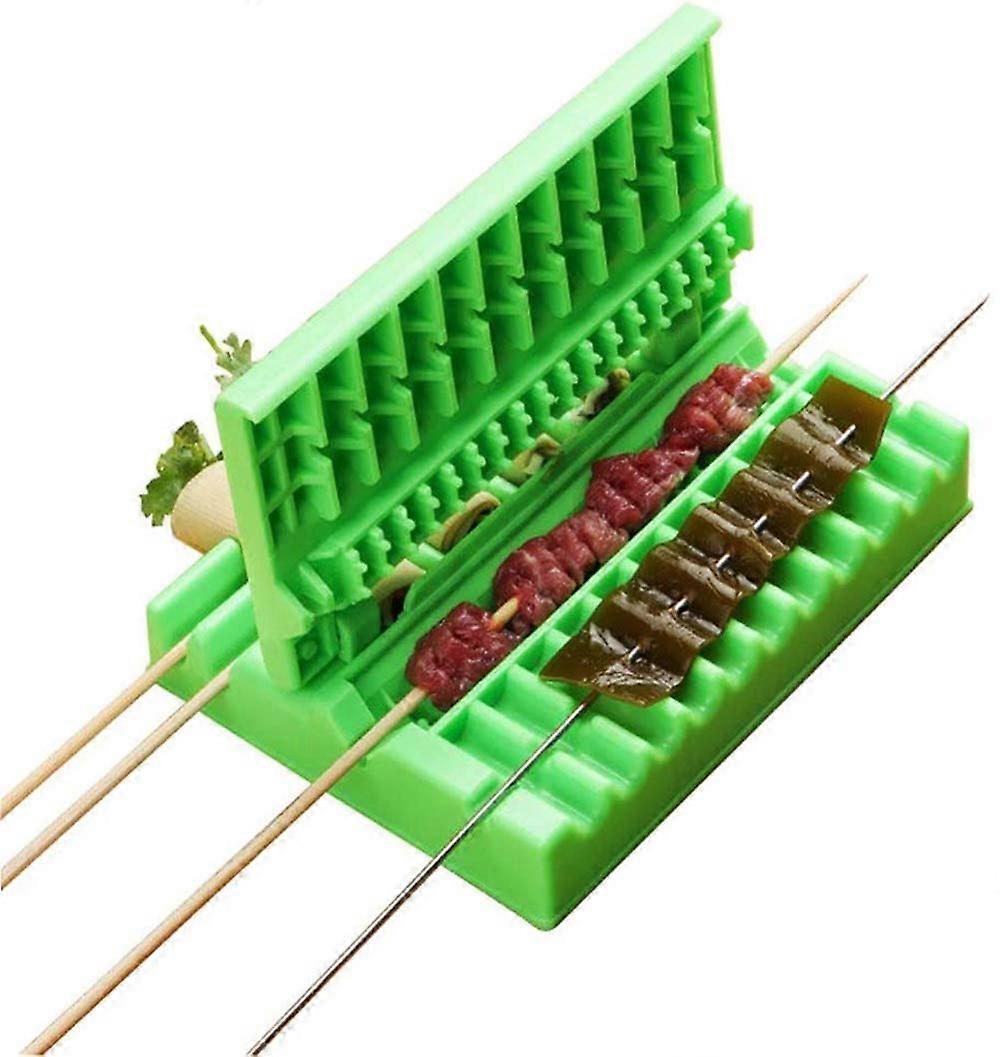 BBQ Skewer Maker 3in1 Quick Press Tool for Uniform Kebab Size Easy Safe Meat Preparation