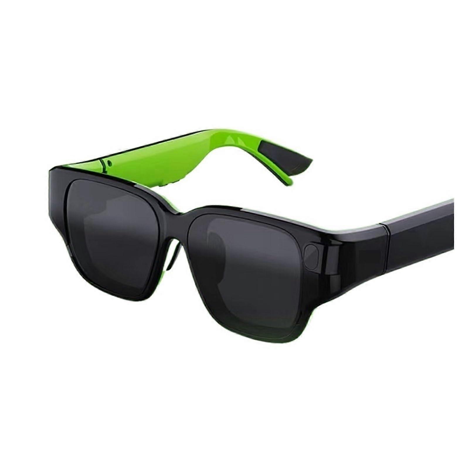 AR Smart Glasses Green Augmented Reality Headset with Holographic 3D Display for Gaming