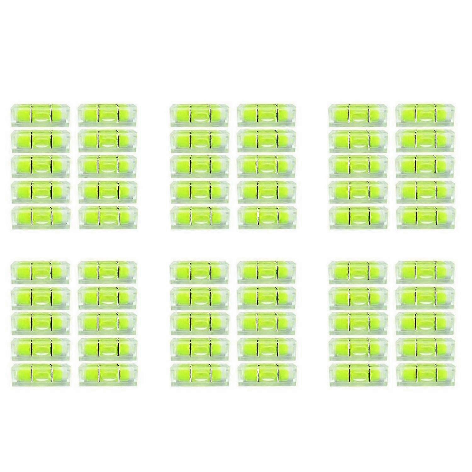 10 bubble levels, 10x10x29 mm, square, suitable for wall frames.