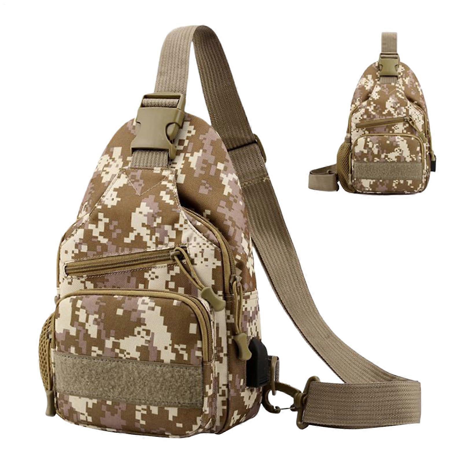 Waterproof Chest Bag for Men Tactical Sling Crossbody Shoulder Bag with Multi‑Pocket Storage