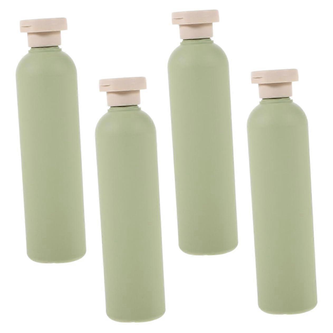 4pcs Refillable Shampoo Bottles Empty HDPE Plastic Dispenser for Travel and Home Use
