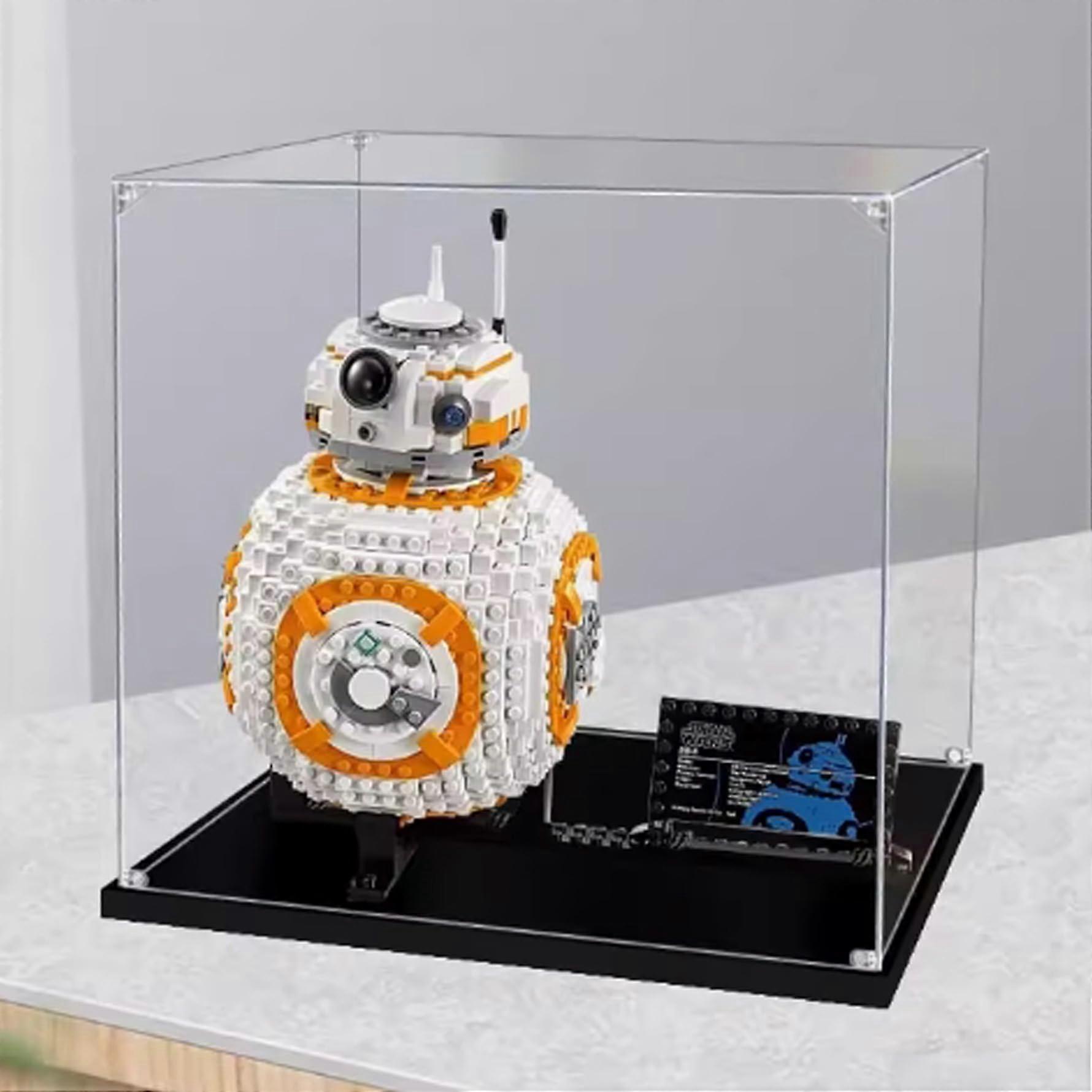 Display Case for  Robot 75187, Transparent Dustproof Acrylic Box with Crystal Clear Visibility, 2mm