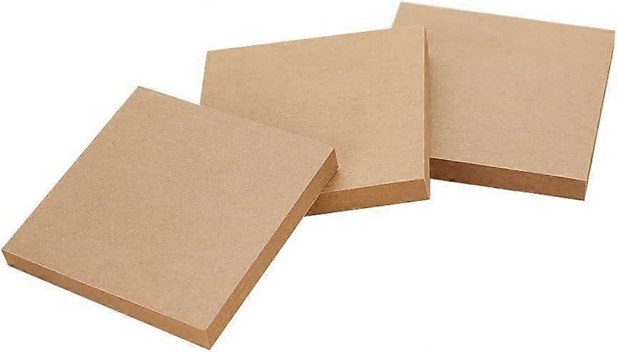 3pcs 300 Sheets 3 x 3 Inches Sticky Notes Pads Self Stick Notes Paste Memo Notes Pads NotepadUse Brown