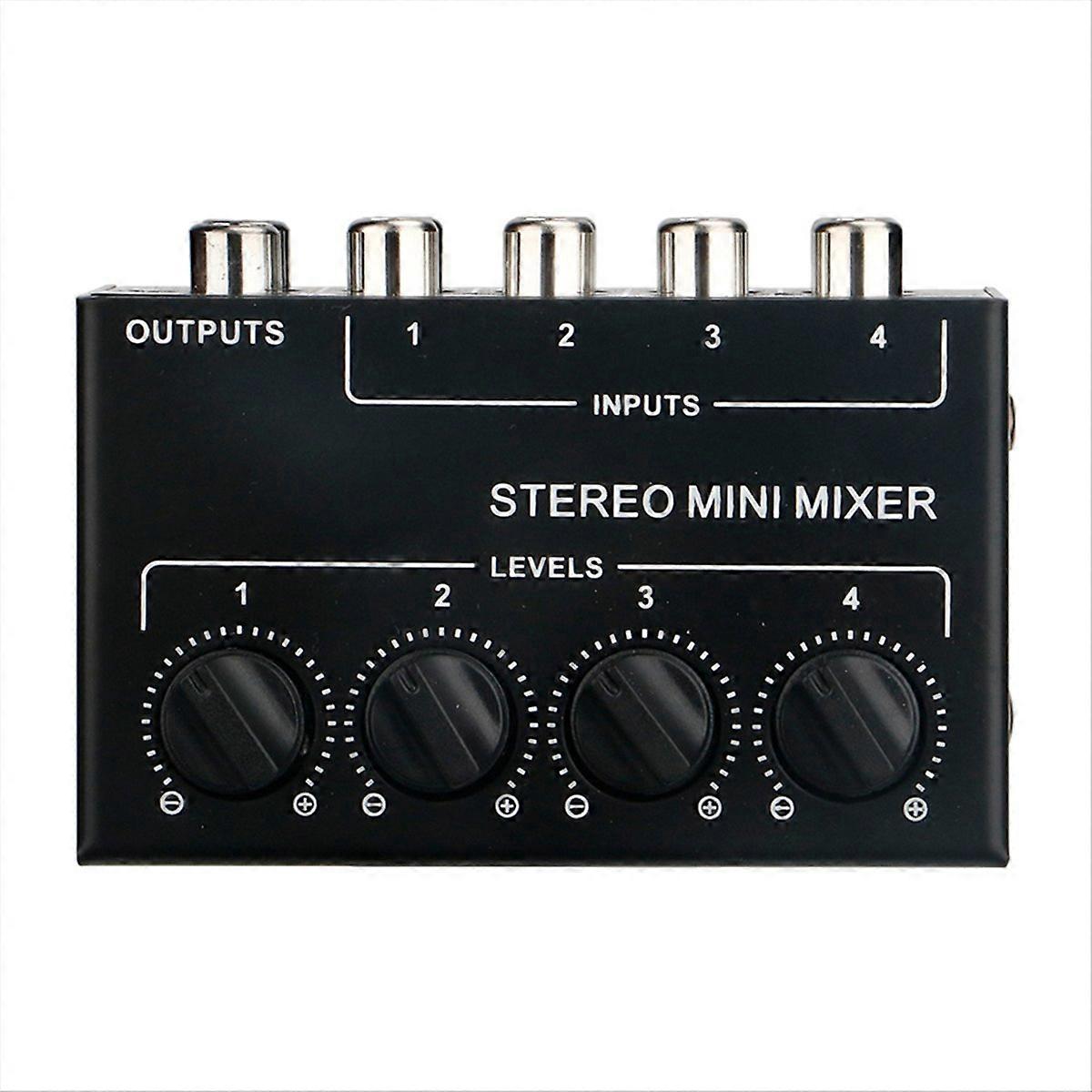 Mini 4 Channel Passive Mixer Compact Musical Instrument