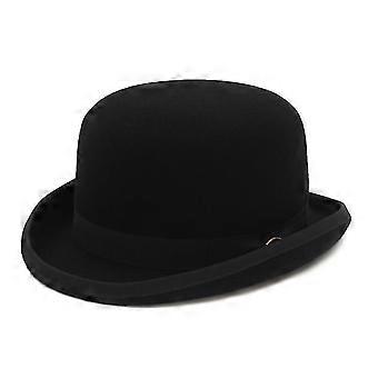 Laine Feutre Derby Bowler Hat / satin doublé, Costume Formel Fedora Costume Casquette