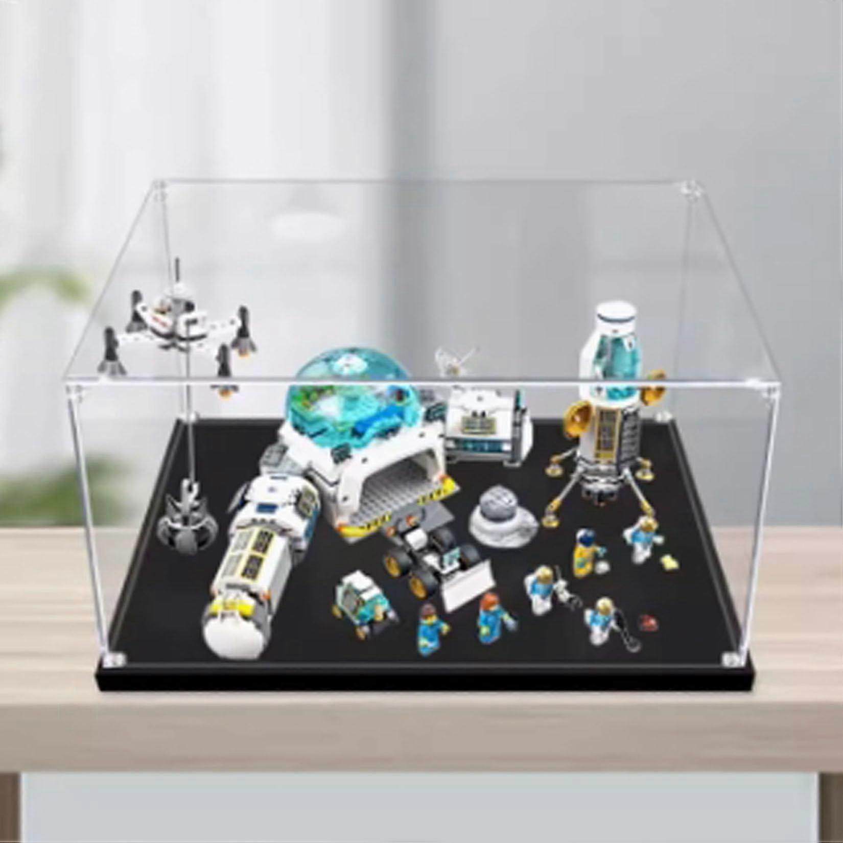 Display Case Acrylic Box for  Lunar Research Base 60350 Dustproof Clear Showcase Gift
