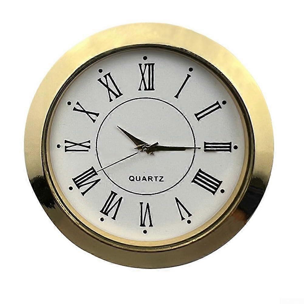 Gold Roman Clock Insert for Crafts and DIY, Small Decorative Replacement Clock Face, Long Lasting