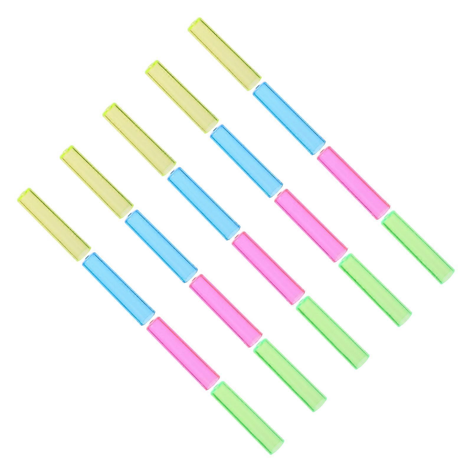 Transparent Pencil Caps Plastic Extension for Pencil Use 100Pcs Set