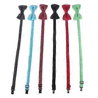 Collier pour animaux de compagnie avec nœud papillon, 6 accessoires de couleurs assorties