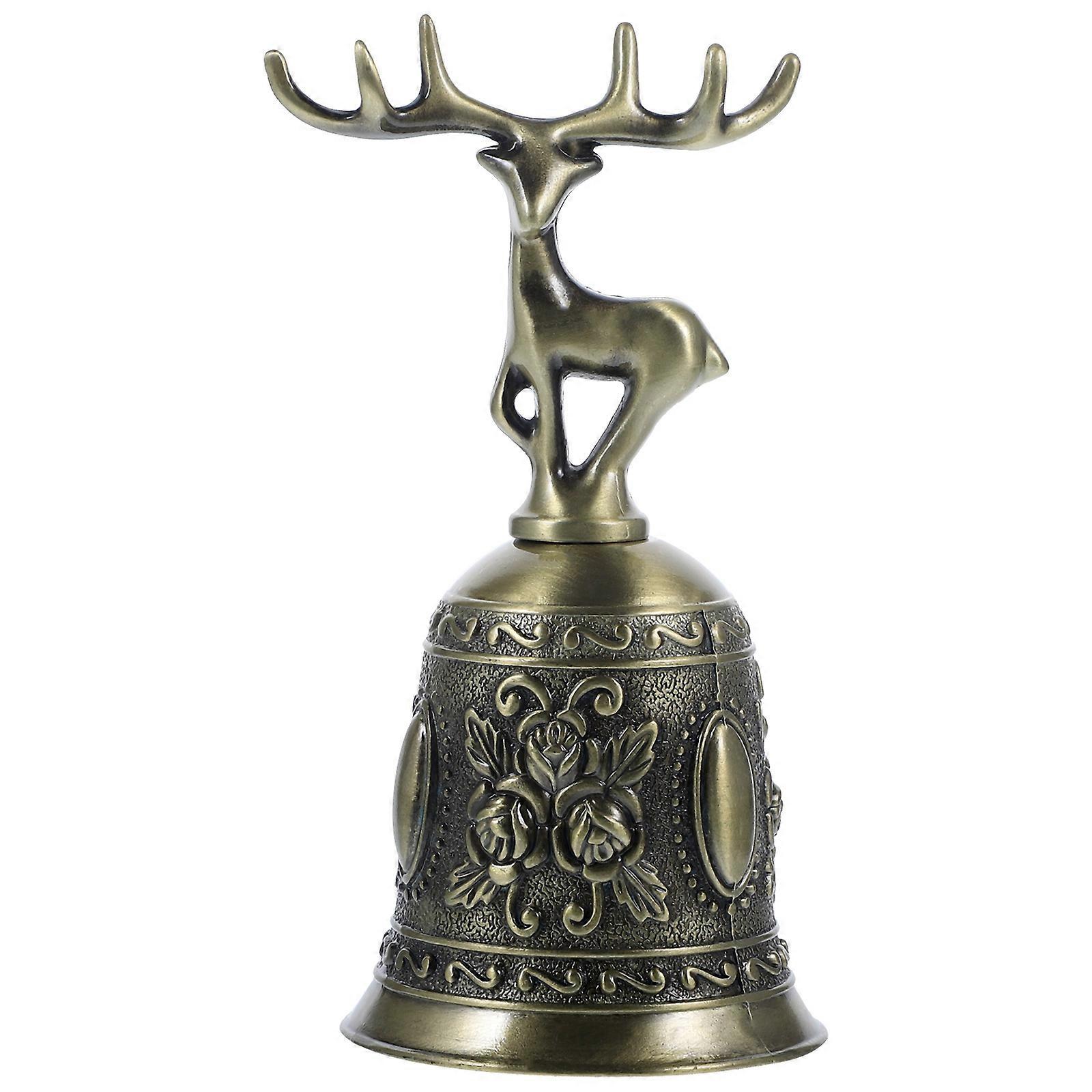 Retro Call Bell Manual Restaurant Bell for Service Copper Grey