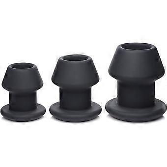 3-teiliges Set aus hohlen Silikon-Analdilatoren