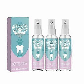 3X Pet Dog Spray Mondverzorging Slechte Adem Tanden Reinigend Verfrisser Plaque Verwijderend 2025-lrg