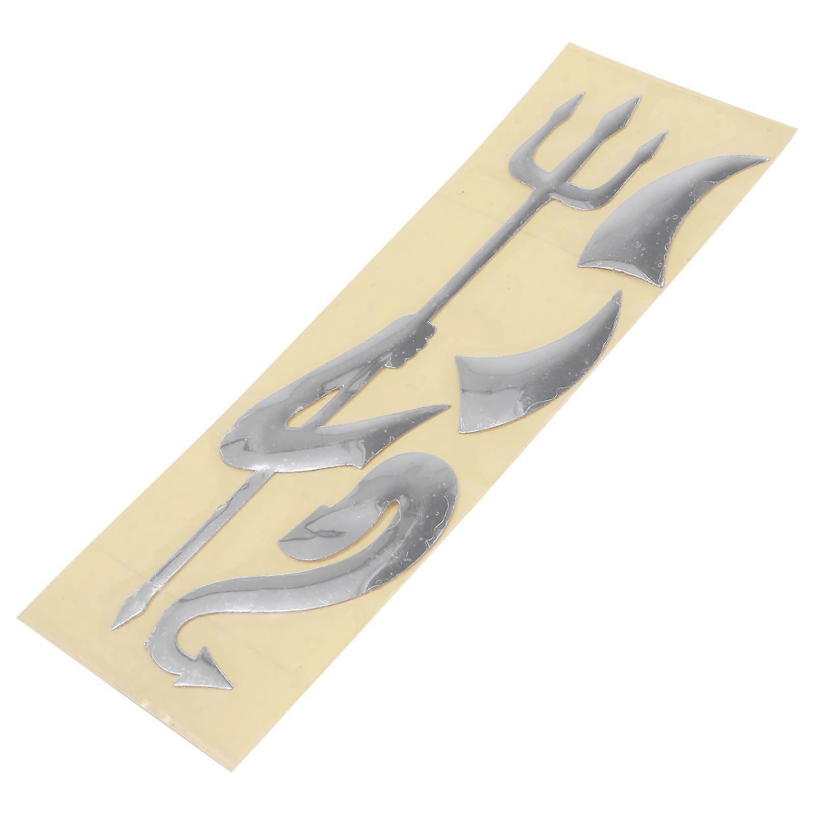 Silver 3D Metal Plating Car Decal for Car Use