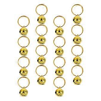 Koperen belletjes voor decoratie, inclusief 16 stuks doe-het-zelf open hangende belletjes voor huisdieren.