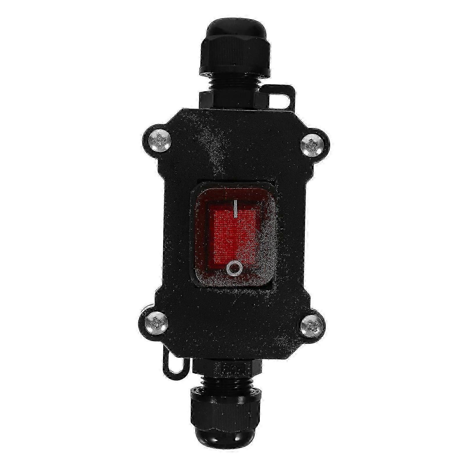 Inline Cord Switch On/Off Toggle for Outdoor 2 Position Black PC Material