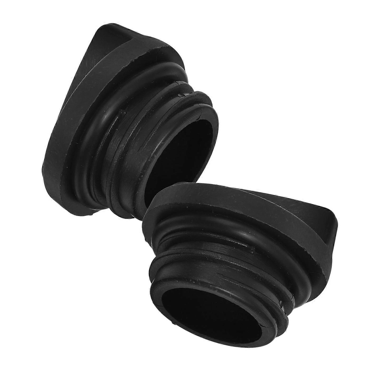 Patio Umbrella Hole Ring Plug for Table Use 2Pcs Black Set