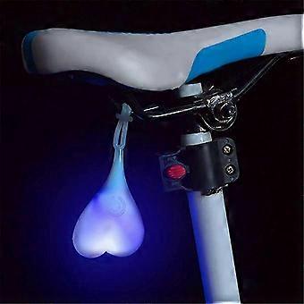 Conjunto de 2 luzes traseiras de LED à prova d'água para bicicleta, com luzes de advertência em formato de coração. Lâmpada essencial de segurança noturna para ciclistas.