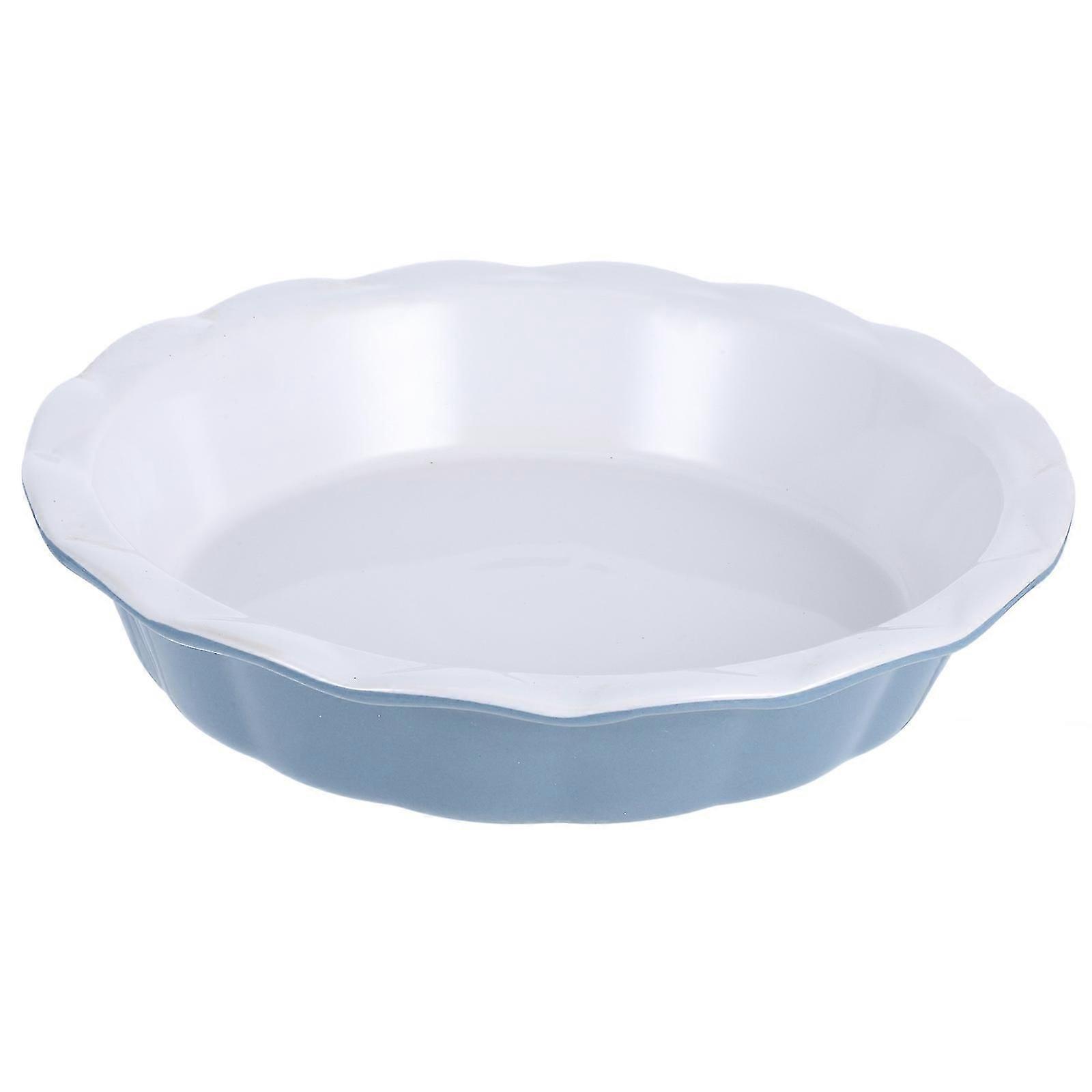 Wave Edge Ceramic Pie Dish for Baking Non-Stick Multi-Use Pan