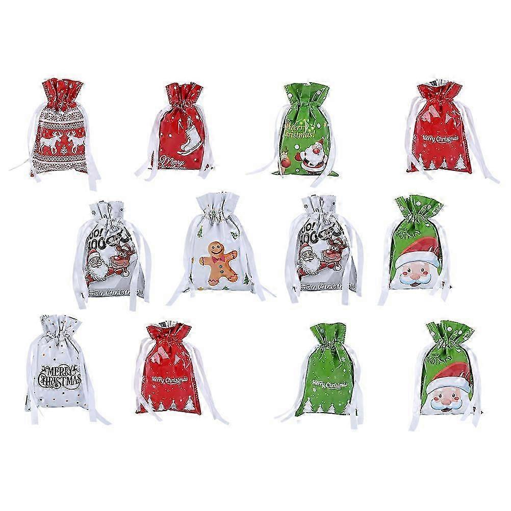 Reusable Wrapping Bags Drawstring Design Fine Workmanship Durable 12Pcs