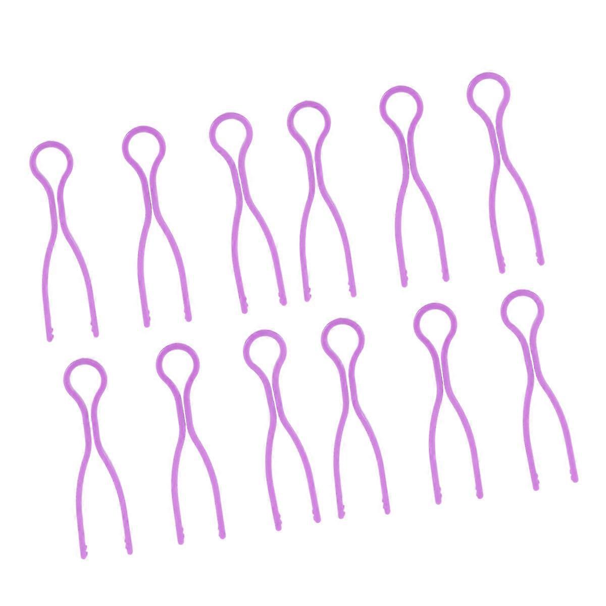 30 Pcs Plastic Bobbin Clips Thread Roller Fixed Wrapped Clamp Sewing Machine Bobbin Thread Tool Accessories (Purple)
