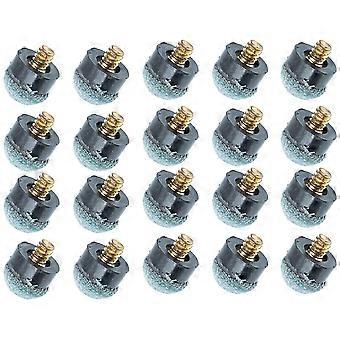 50Pcs Pool Cue Tips Leather Billiard Cue Tips Screw On Pool Cue Tips Replacement Cue Tips