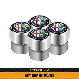 4Pcs Metal Tire Valve Caps Car Tyre Air Stems Cover For Alfa Romeo 159 147 156 GT Giulietta Mito Giulia Stelvio Disco Volante shry