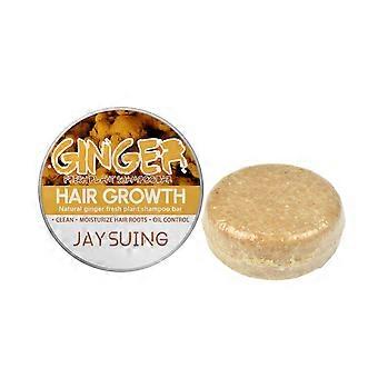 Barra de Shampoo de Gengibre para Espessamento, Hidratação, Prevenção da Queda e Massagem no Couro Cabeludo, Caixa com 60g