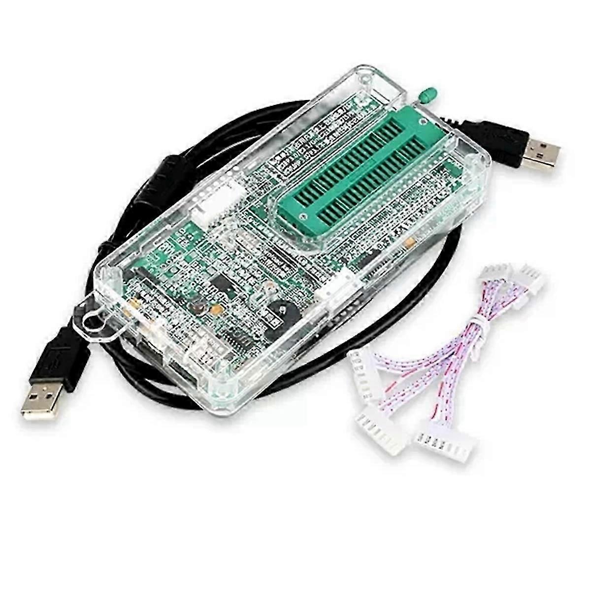 Microcontroller Programmer, Plastic Download Burner with 2 Cables