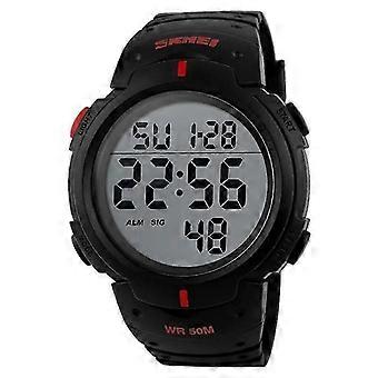 SKMEI 1068 Kalender PU Strap 5Bar Vattentät Digital Klocka reloj hombre Utomhus Sport Klocka Män Big Dial Mode Enkla Klockor