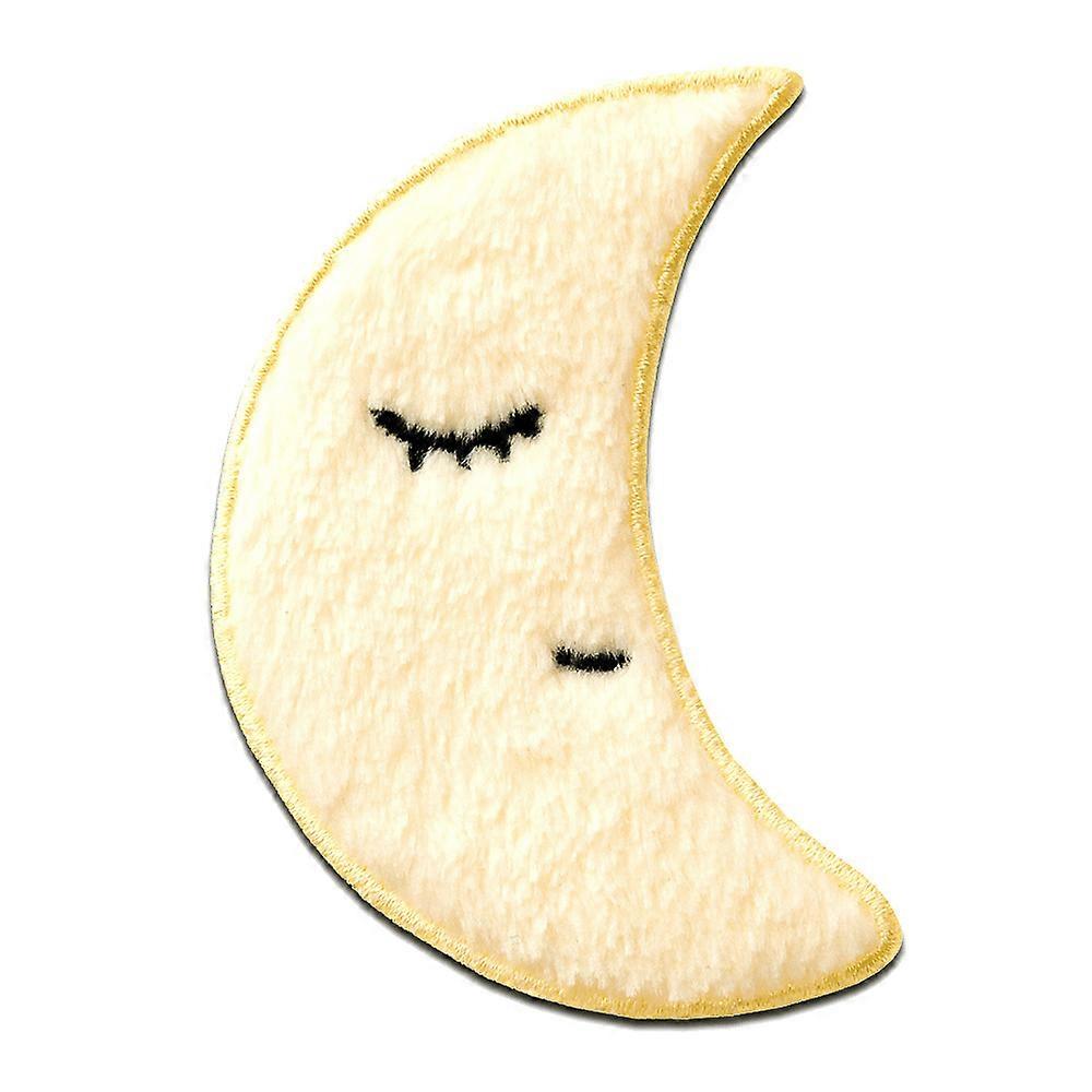 Patch / iron-on patch - moon plush - yellow - 7,9x5,2cm - iron on patches