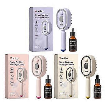 Electric Spray Air Cushion Massage Comb, 5-in-1 Rechargeable Hair Brush with Essential Oil, Anti-Tangle Scalp Care