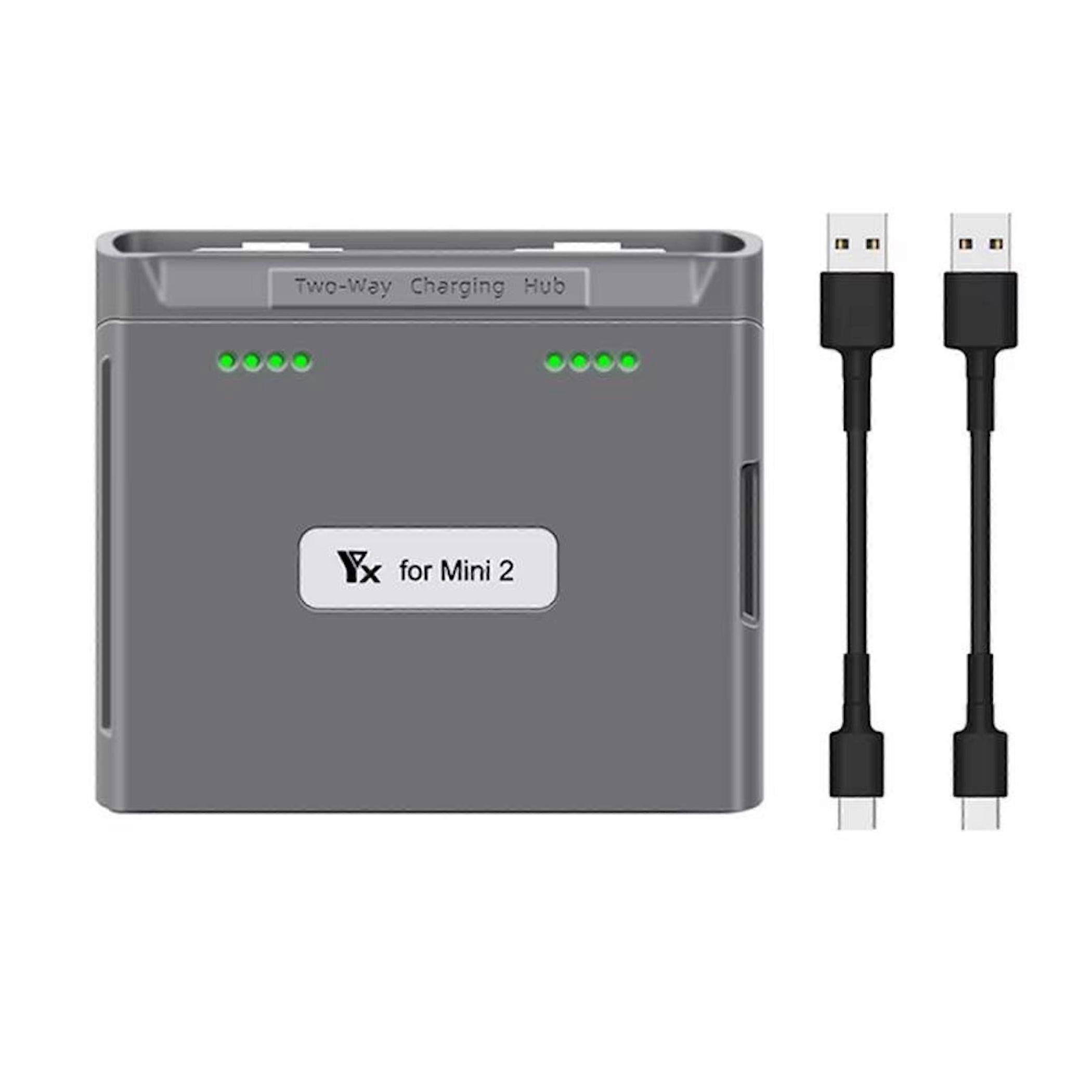Dual Charging Hub for Two Batteries for DJI Mini 2 SE/Mini 2/Mini 4K, Grey