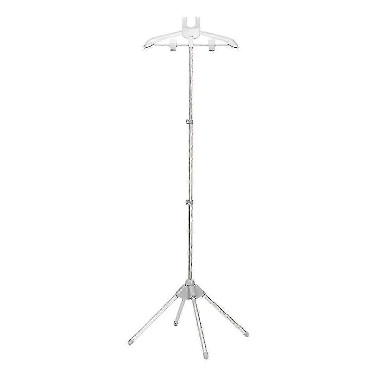 Perchero plegable con trípode para ropa, color gris