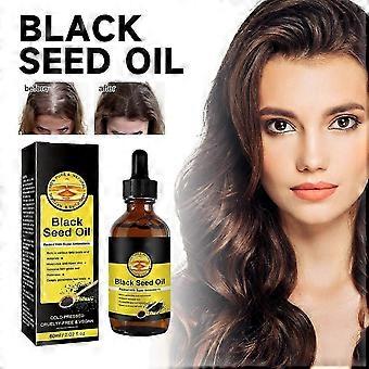 Kaltgepresstes Schwarzkümmelöl, Körpermassageöl, Haarwuchs, Hautpflege, nährt und hydratisiert das Haar, 100% reines und natürliches Schwarzkümmelöl
