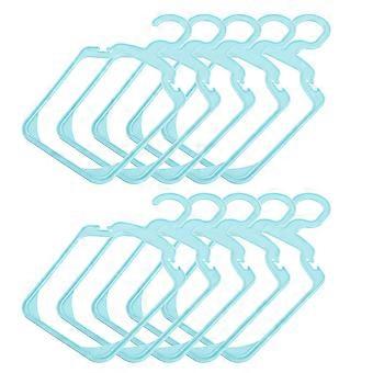 Pet Clothing Hanger Plastic for Dog Clothes Organizing 10Pcs Sky-Blue Plastic