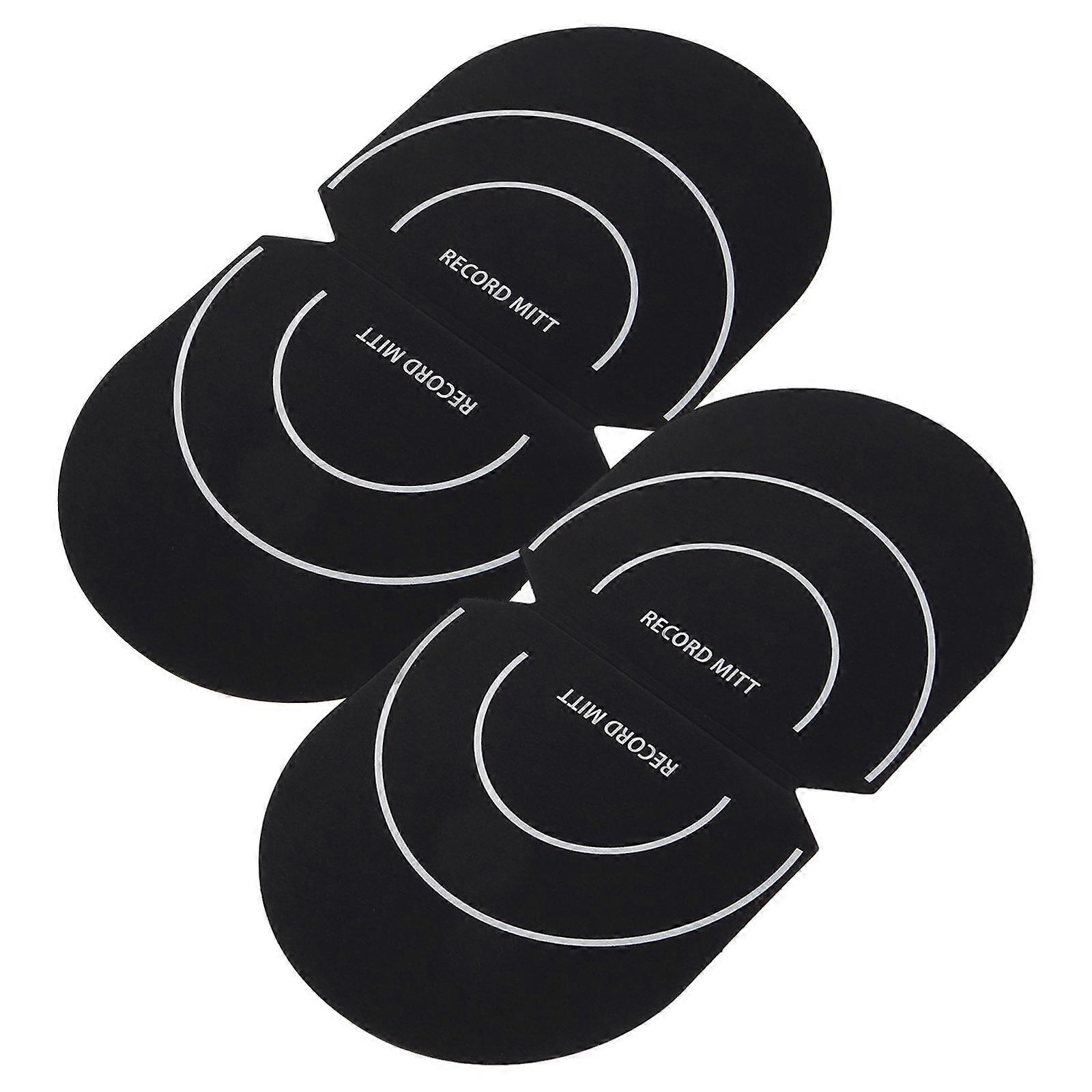 2pcs Phonograph Record Protector Mat Vinyl Record Mitt for Avoiding Dirty Finger